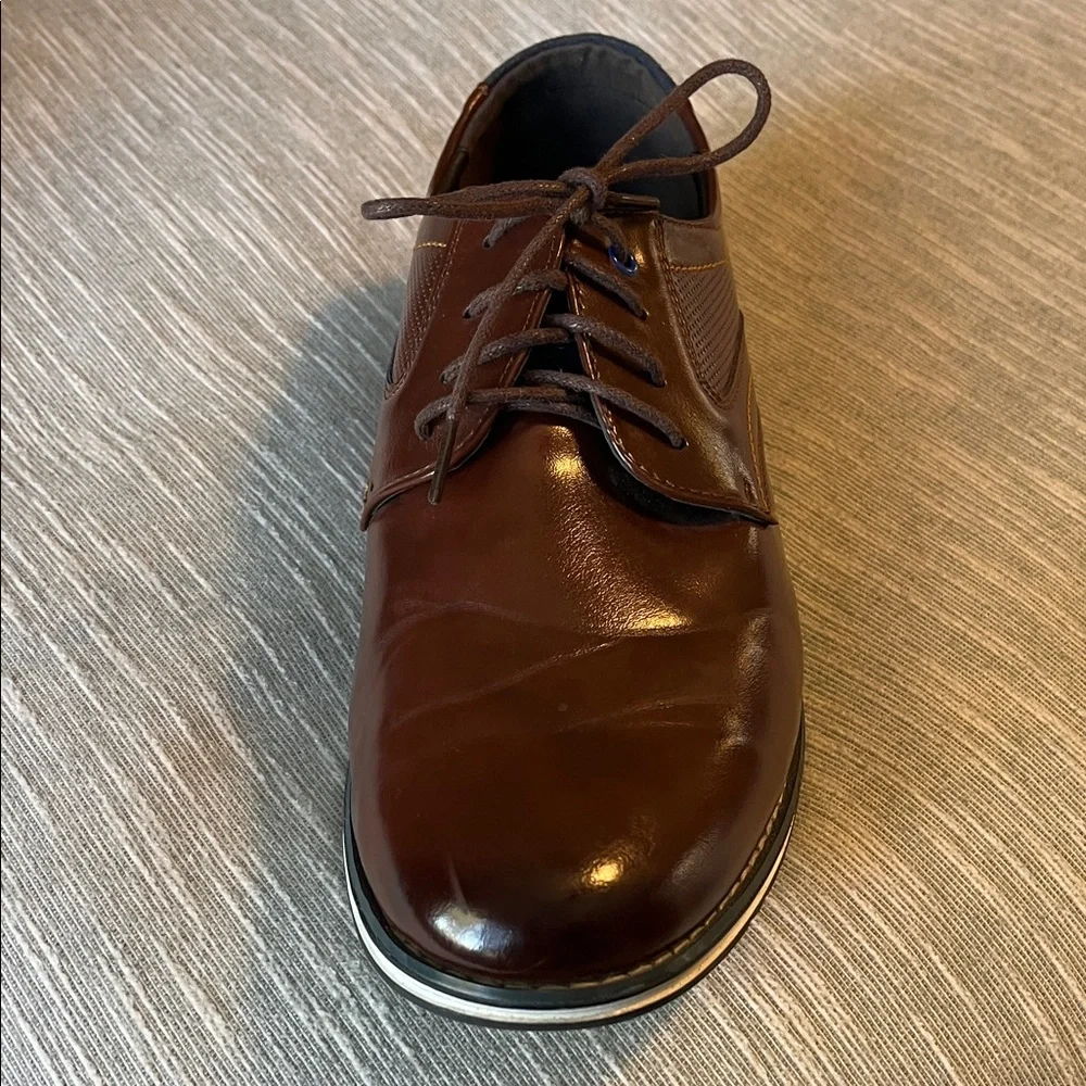 Elegant Brown Leather Men's Shoes - Picture 8 of 8